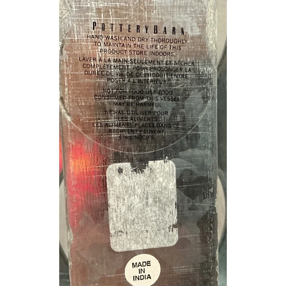 Pottery Barn Galvanized Metal 6 Bottle Carrier Caddy Farmhouse Decor
